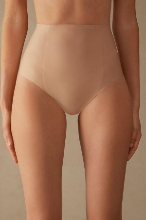 Intimissimi Raw-Cut Microfiber French Knickers Nohavičky Damske Béžové | SK EX2323