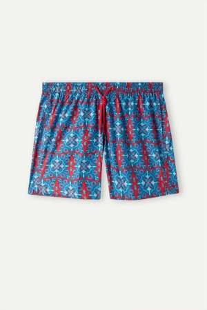 Intimissimi Red Moroccan Print Pretekarske Plavky Panske Červené | SK TV2749