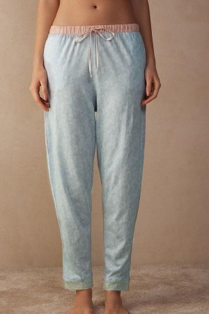 Intimissimi Romantic Cashmere Full Length Bavlnene Pants Pyžamá Damske Svetlo Modre | SK WY2027