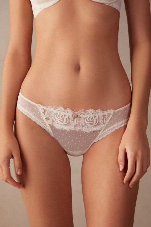 Intimissimi Scent of Roses Nohavičky Damske Svetlo Žlté Biele | SK QZ2351