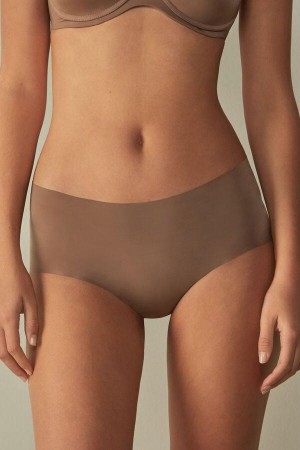 Intimissimi Seamless Microfiber Hipster Nohavičky Damske Tmavo Béžové | SK NB2327