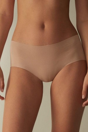 Intimissimi Seamless Supima® Bavlnene Hipster Nohavičky Damske Béžové | SK XF2331