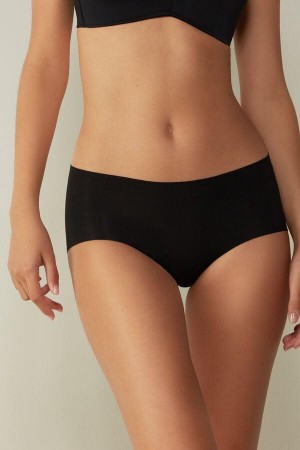 Intimissimi Seamless Supima® Bavlnene Hipster Nohavičky Damske Čierne | SK ZG2332