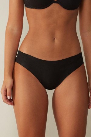 Intimissimi Seamless Supima® Bavlnene Nohavičky Damske Čierne | SK YU2424