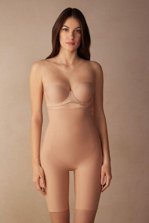 Intimissimi Shaping Shorts in Seamless Microfiber Nohavičky Damske Béžové | SK JJ2302