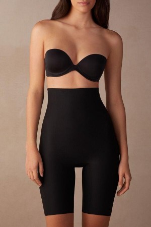 Intimissimi Shaping Shorts in Seamless Microfiber Nohavičky Damske Čierne | SK KI2303