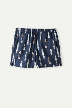 Intimissimi Ship Print Pretekarske Plavky Panske Modre | SK BC2756