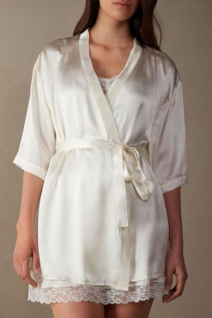 Intimissimi Silk Kimono Pyžamá Damske Biele | SK WY2209