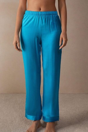 Intimissimi Silk Satin Pants Pyžamá Damske Tyrkysové | SK FM2039