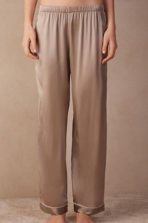 Intimissimi Silk Satin Pants Pyžamá Damske Béžové | SK XF2072