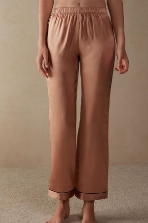 Intimissimi Silk Satin Pants Pyžamá Damske Ruzove | SK NB2076