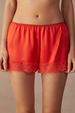 Intimissimi Silk Shorts Pyžamá Damske Tmavo Červené | SK EX1976