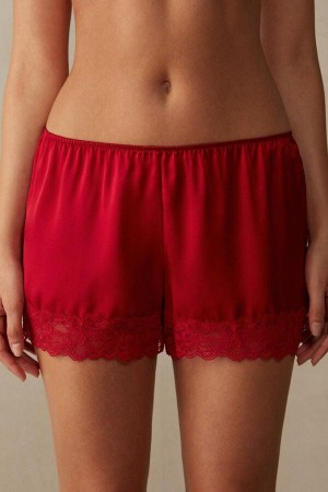 Intimissimi Silk Shorts Pyžamá Damske Červené | SK UT2006