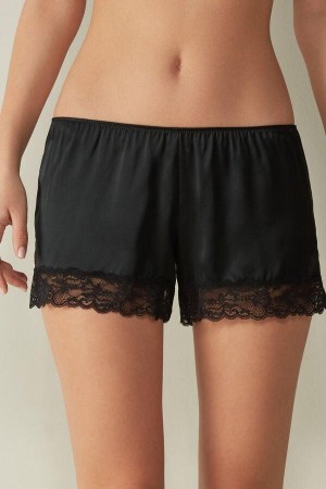 Intimissimi Silk Shorts Pyžamá Damske Čierne | SK YU2005