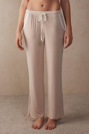 Intimissimi Simple Elegance Full Length Pants in Modal Pyžamá Damske Ruzove Biele | SK JJ2042