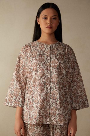 Intimissimi Spices Garden Long Sleeve Svetrove Saty with Opening in Front Pyžamá Damske Viacfarebný | SK GL2170