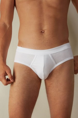 Intimissimi Supima® Bavlnene Slipy Panske Biele | SK PQ2673