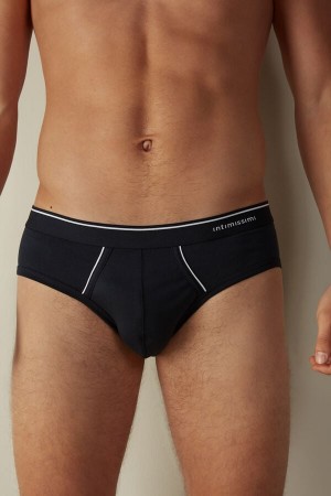 Intimissimi Supima Bavlnene with Visible Elastic Slipy Panske Modre Biele | SK TV2678