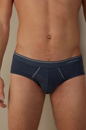 Intimissimi Supima Bavlnene with Visible Elastic Slipy Panske Modre Svetlo Siva | SK MA2683