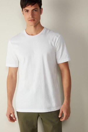 Intimissimi T-shirt in Bavlnene Jersey Pyžamá Panske Biele | SK SO2884