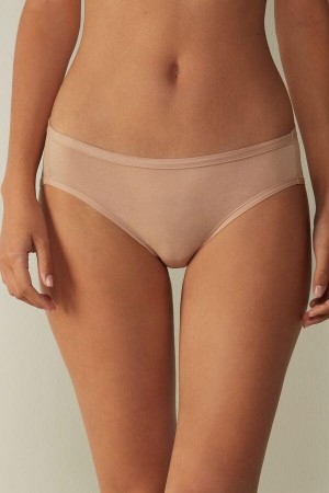 Intimissimi Ultralight Supima® Bavlnene Briefs Nohavičky Damske Béžové | SK TV2451