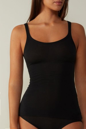 Intimissimi Ultralight Supima® Bavlnene Tielko Damske Čierne | SK OR1696