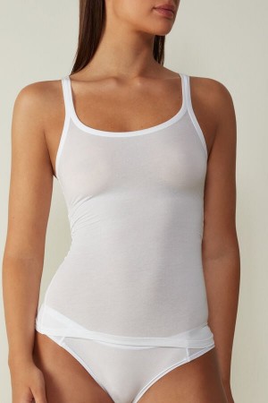Intimissimi Ultralight Supima® Bavlnene Tielko Damske Biele | SK XF1708