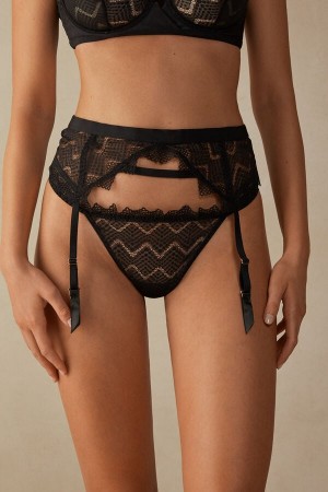 Intimissimi Urban Nomad Garter Belt Spodná Bielizeň Damske Čierne | SK NB1894