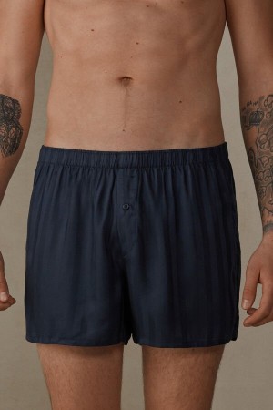 Intimissimi Woven Modal Boxer Panske Tmavo Modre | SK EX2609