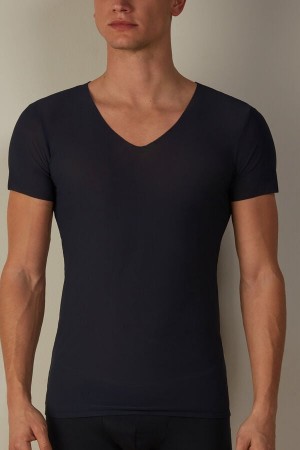 Intimissimi seamless Micromesh Tricko Panske Modre | SK XF3017